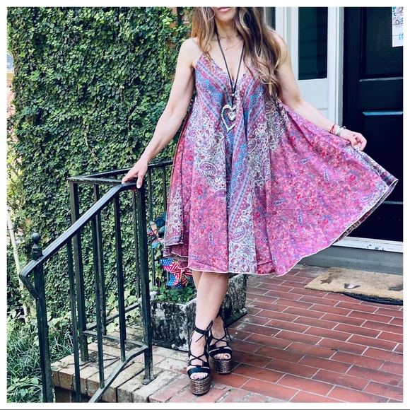 01 Floral Tank From France Boho dress - Picture 3 of 13